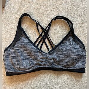 La SENZA Black and Gray Strappy Sports Bra